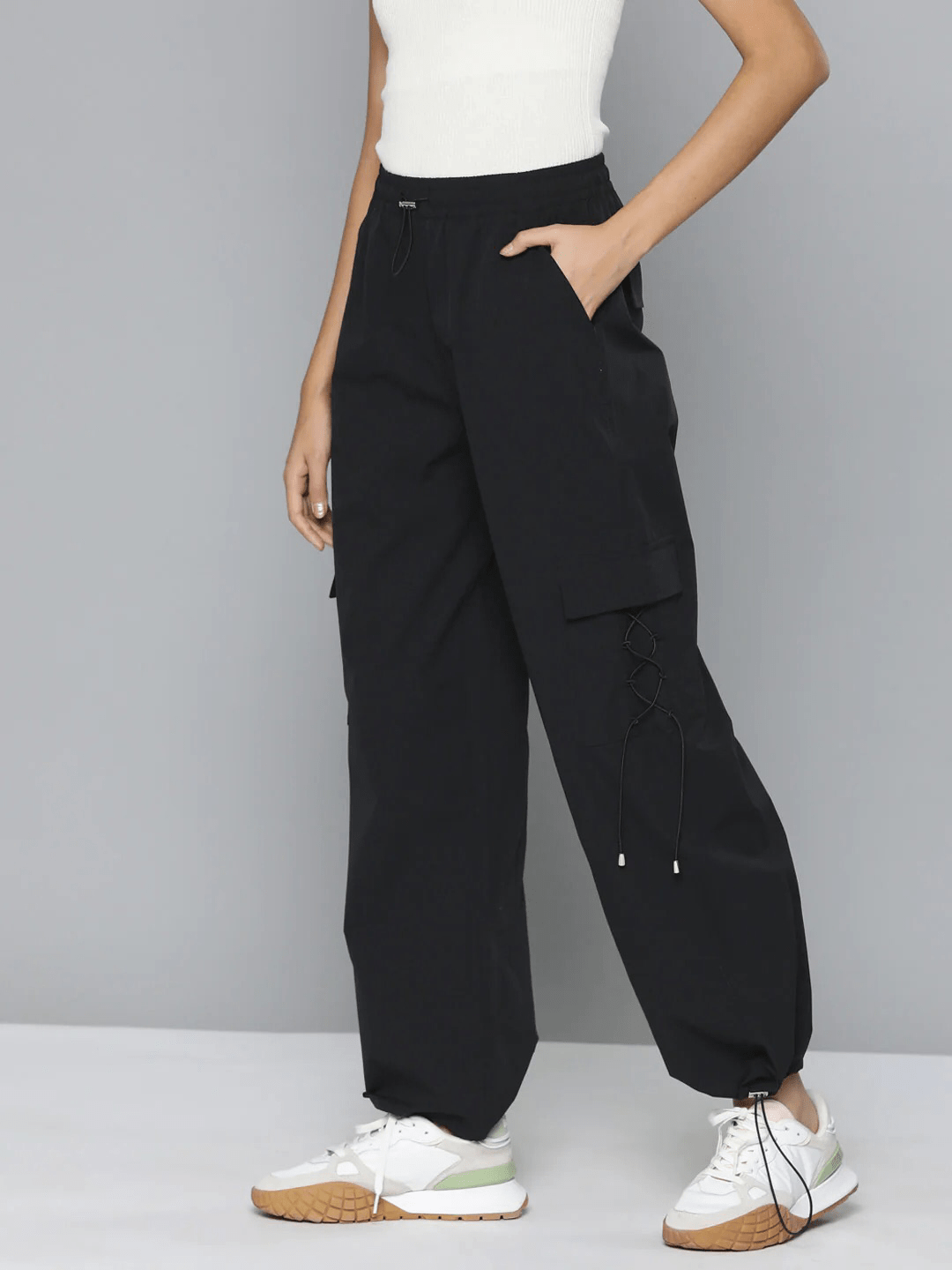 BLACK PARACHUTE PANTS | The Clobber